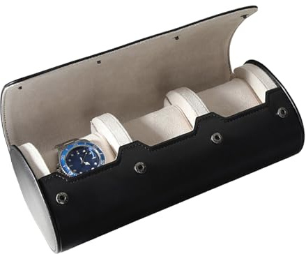 Geavonyg Organizzatori Rotoli Scatole Per Custodie Orologi Da Viaggio Lussuosa Scatola Immagazzinaggio Braccialetti Da Polso Porta Gioielli Con Slot 1/2/3 Organizzatore