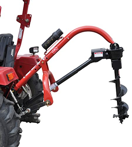 Tool Tuff Pole-Star 400 3-Point Tractor Post Hole Digger for Compact/Sub-Compact/Cat 0 Tractors with 9 and 12 Auger