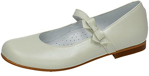 Bambineli 3822 Merceditas de Piel Beige con Lazo para Bebé - Elegantes y Confortables, Hechas en España por Bambinelli NIÑA Zapato COMUNIÓN Beige 35