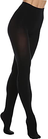 EVERSWE Women's 80 Den Soft Opaque Tights, Women's Tights (XXL-3XL Black)