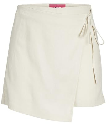 Jack & Jones Jxmary Linen HW PNT - Falda para Mujer, Beige, S