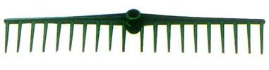 Rastrillo Recto plastico Verde 20 puas sin Mango mg2134