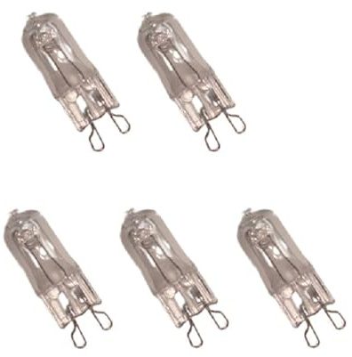 DLEDMOP Lampadine Alogene G9 20 W 230 V 2800 K Luce Bianca Calda 60W A Capsula Trasparente 40W Dimmerabili Senza Stroboscopio Senza Sfarfallio,20W,5PCS