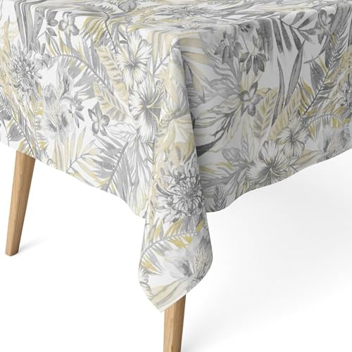 ECOMMERC3 | Mantel Antimanchas para Mesa Rectangular Tamaño 100x140 cm - Mantel Antimanchas Tacto Extrasuave e Impermeable Color Gris