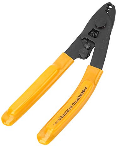 Pince à Dénuder Fibre Optique, Pince à Main Ergonomique à 3 Trous, Dénudeur avec clé à Douille Hexagonale, pour Gaine, Tampon et Dénudage de Revêtement 125 μm 250 μm