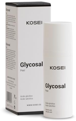 KOSEI | Glycosal Peel | Peeling Facial con Acido Glicolico | Aporta Luminosidad, Piel lisa y un Tono Uniforme | Exfoliante Facial | Combate las Arrugas e Imperfecciones | 50ml