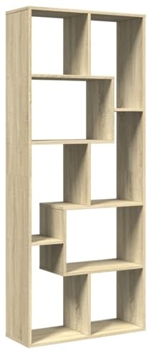 vidaXL Étagère séparatrice de pièce chêne Sonoma 67x25x161,5 cm, étagère, étagère à Livres, étagère de Rangement, bibliothèque, Support de Rangement