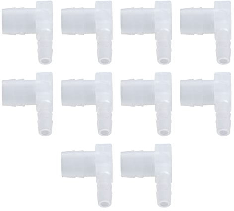 Gartenschlauch-Winkel 90, Gartenschlauch 90-Grad-Winkel 10 Stück Kunststoff-Schlauchverbindungen Widerhaken-Reduzierstücke L-Typ 90-Grad-Winkelrohrverbinder (Ellenbogen 12 * 6MM)