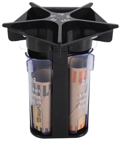 Contamonete Manuale Tubo Selezionatore di Monete con Involucri di Monete, Organizzatore di Monete 5 in 1 Selezionatore di Monete Contatore di Rullo Portamonete Portamonete per