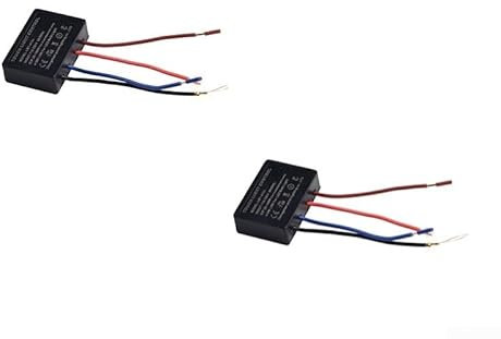 Zeroupshop Lot de 2 interrupteurs tactiles à 3 voies, 220 V avec variateur d'intensité pour lampes à incandescence, ampoules halogènes LED