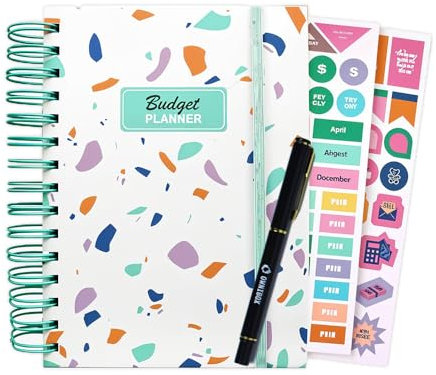Budget Planner – Sparbuch für Geld | Finanzplaner & Budgetplaner zur Monatsabrechnung | Personal Organizer von Ownibox (Grün/Weiß)