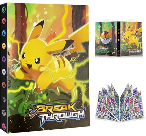Sammelalbum für Pokemon Karten, hält 240 Karten-30 Seiten, Sammelkarten Album Buch Ordner