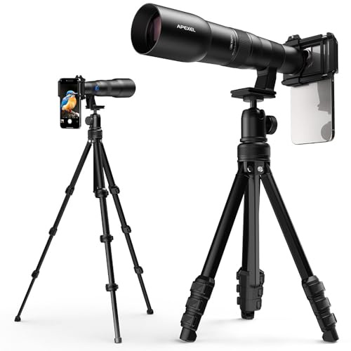 APEXEL 50X Super Téléobjectif pour Smartphone - Capture Professionnelle et Artistique (Faune, Sports, Concerts)