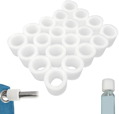 Occhielli per Tende 20 Pezzi Inserti in Schiuma per bastoni Tenda Diametro 3,5 cm Bianco adattatori per Tende ad Anelli 4,8 cm Altezza Accessori casa Soggiorno e Camera da Letto