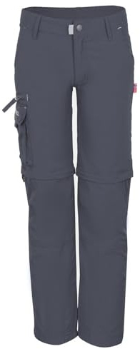 Trollkids Quick-Dry zip-off byxor Oppland smal passform, Mörkgrå, 170 cm