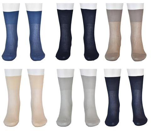 BESTCALZE - Confezione da 6 Paia Calze Uomo Sanitarie Cotone Filo di Scozia, Calzino Uomo Sanitario, Calza Uomo Senza Elastico Per la Circolazione e Diabetici, 100% Made in Italy