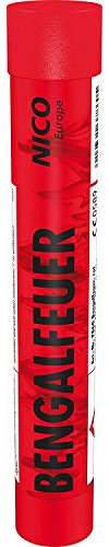 Bengalfeuer rot Nico Feuerwerk Bengalos (10 Stück, helle rote Flamme)