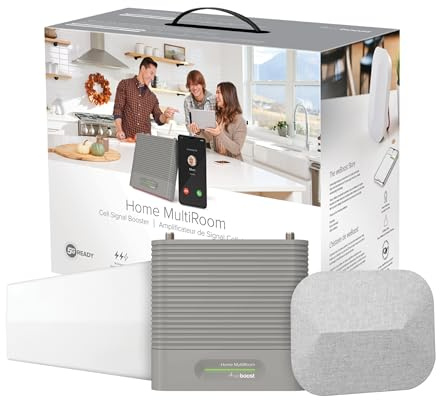 weBoost Home MultiRoom - Cell Phone Signal Booster | Boosts 4G LTE & 5G up to 5,000 sq ft for all U.S. Carriers - Verizon, AT&T, T-Mobile & more | Made in the U.S. | FCC Approved (model 470144)