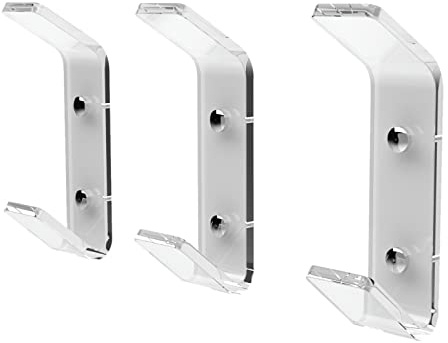 AGPLEX - Appendiabiti da Parete in vetro acrilico, Appendini da muro dal Design Moderno (3 Ganci)
