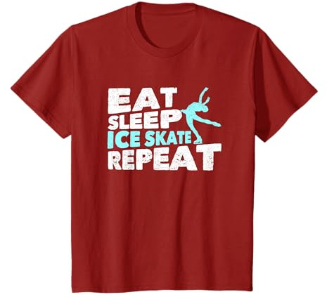 Eat Sleep Ice Skate Repeat Funny Figure Skating Motivational T-Shirt