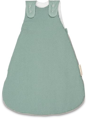 ULLENBOOM ® Gigoteuse bébé 0 à 3 mois, 56/62 vert sauge (Made in EU) - Sac de couchage pour nouveau-né - Toute l'année pour le printemps, l'automne et l'hiver, sac de couchage bébé avec 2.5 TOG