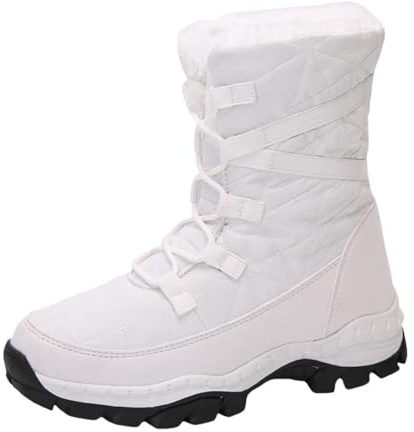 Surttan Stivaletti da Donna Neve Scarponcini da Neve con Calde Foderato Stivali da Trekking Boots Donna Dopo Sci Resistente Comode Scarponi Invernali Inverno Platform Scarpe Sci Morbidi all'Aperto