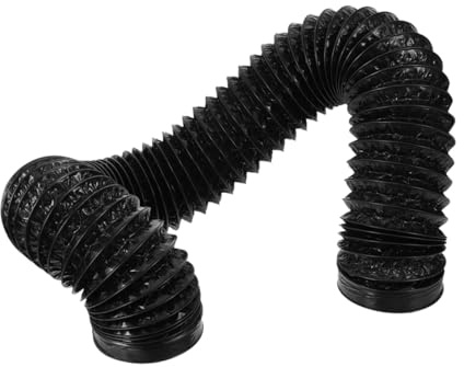 Manguera de Ventilación Flexible para Secadora Negra, Aluminio Reforzado