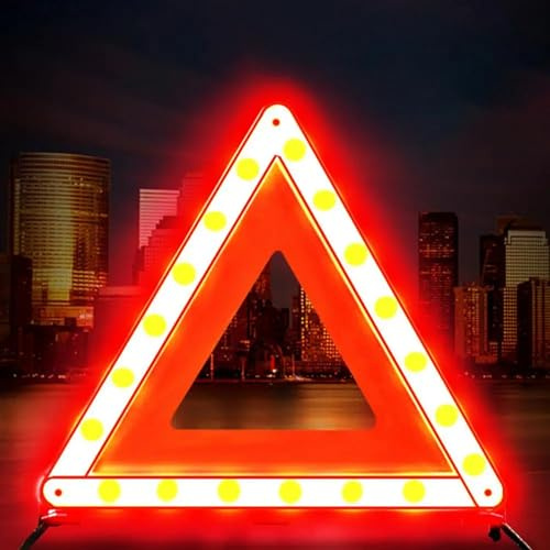 JJQFLB Trípode Reflectante Triangular para Coche, Compatible con BESTUNE T33 T55 T90 T77 T99 T90 PHEV, Señal de Advertencia de Avería de Emergencia, Soporte de Parada de Seguridad Vial