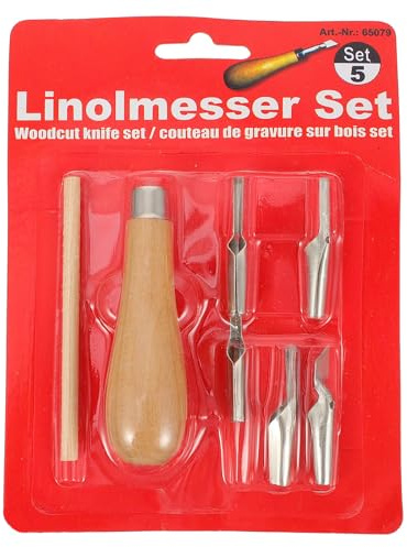 DEARMAMY Set Outils Spatule Peinture avec Lames Détachables Couteaux de Sculpture pour Artistes et Bricolage Manche Ergonomique pour Toile et Matériaux Art