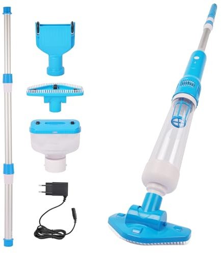 Aspirapolvere per piscina senza fili, pulitore manuale per piscina con autonomia di 70 minuti, ricarica rapida in 1 ora, impermeabile IPX8, ideale per spa, vasche idromassaggio, piscine fuori terra