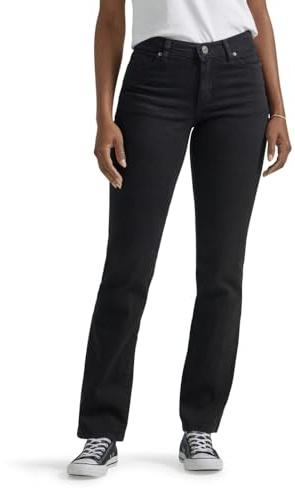 Lee Petite Relaxed Fit Straight Leg Jean Jeans, Onice Nera, 50 Corto Donna