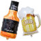 DIWULI Happy Birthday Ballons - Whisky Bier Deko Geburtstag