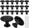 NAROSEBE 20 Pcs Bouton de Placard Cuisine Vintage, Poignée Tiroir Cuisine en Alliage d'Aluminium, Poignée de Commode Floral, Petit Bouton Armoire Noir Rond, pour Commode Table de Chevet Coiffeuse