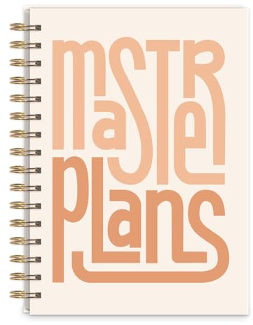 Lady Jayne Mark My Words Hardcover Spiral Journal 250 Lined Page Notebook, 6.75 x 8.5, Plans
