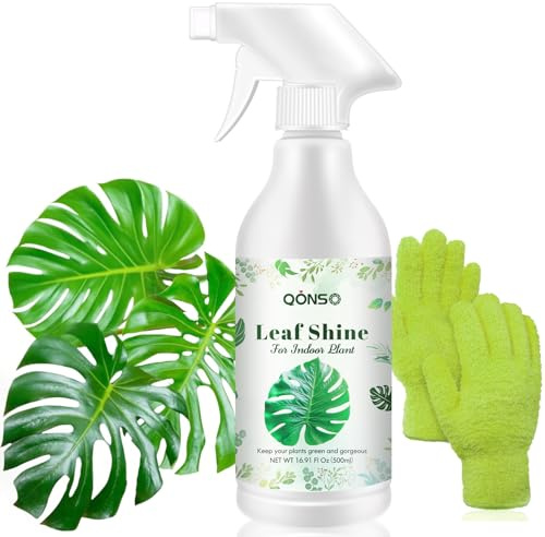 Leaf Shine Spray - Ready-to-Use Gloss & Polish for Indoor Plants, Instant Glow Leaf Cleaner for Indoor Plants, Ideal for Fiddle Leaf Fig, Ficus Audrey, Monstera and More - 16.91 OZ