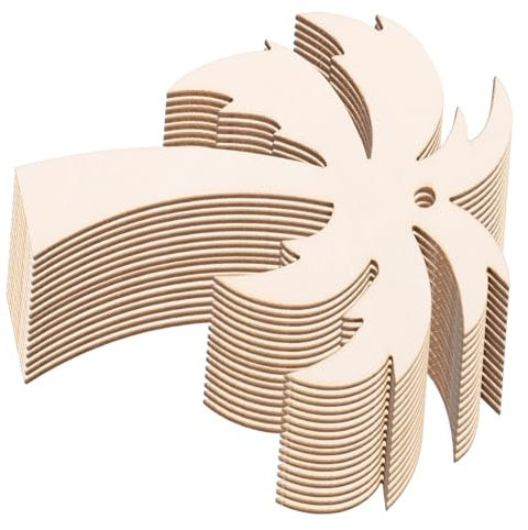 DOITOOL 20piezas Adorno De De Recortes De Madera Sin Pintar Rodajas De Madera Para Manualidades Para Decoración De Fiestas y Diy