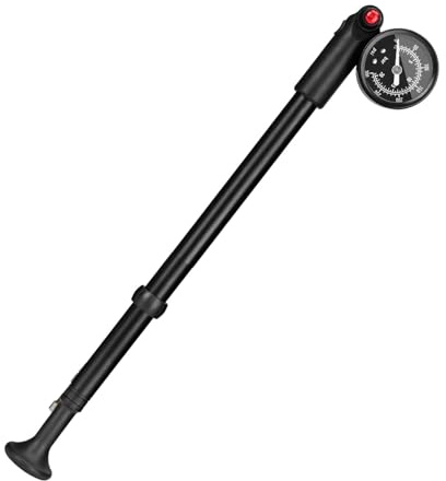 300PSI High Pressure Shock Pumps Front Fork Pumps With Gauge Bicycles Suspension Air For Fork & Rear Suspension High Pressure Front With Gauge