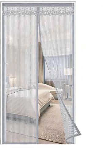 XUNFAKE Mosquitera Magnética para Puerta, Cortina Antiinsectos con Malla Rígida y Cierre Automático, Instalación Sin Taladro, Ventilación >85% y Bloqueo 99% Mosquitos, para Cocina y Salón