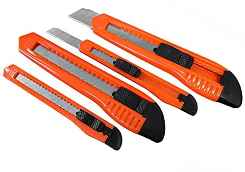 LEDLUX 4 Pezzi Taglierino Cutter Economico, Taglierino Per Carta (Economico 18mm+9mm)