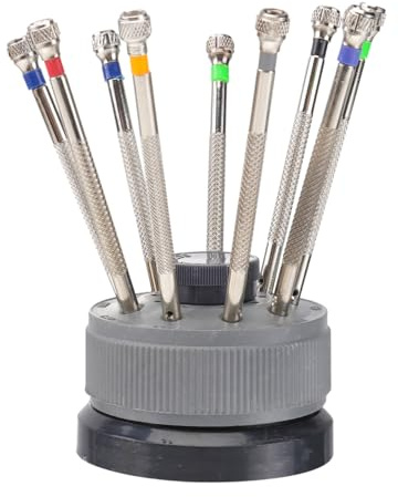 Minkissy Cacciavite con intaglio piatto di precisione, di diverse dimensioni cacciaviti orologiaio kit di strumenti di riparazione 0,5 mm - 2,5 mm