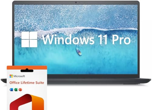 Dell Inspiron Laptop de 15.6 pulgadas, Windows 11 Pro Laptop 32GB RAM 1TB SSD, procesador Intel Core i7-1255U, pantalla IPS de 1920 x 1080 120Hz, licencia de por vida de Microsoft Office, teclado