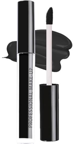 Black Lipstick Halloween Liquid Lipstick Long Lasting, Matte Lip Gloss Gift for Women Men, Lip Stain Highly Pigmented Smudge-Proof, Lipgloss for Halloween Makeup Cosplay Party (Black)