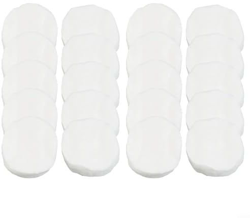 Honseadek Paquete de 20 mechas de lana para chimeneas de mesa, repuesto de mecha circular resistente al calor de 2.4 pulgadas, insertos de esponja para chimenea, núcleos de quemador