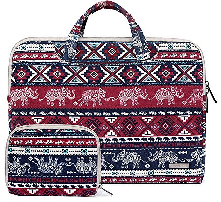 ZiXing Canvasöverdrag för bärbar dator bärbar dator väska med bärhandtag och sidoficka för Macbook/Netbooks/Ultrabooks/iPad Pro