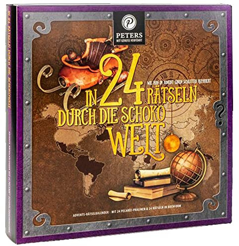 Peters Mit Genuss verführt | In 24 Rätseln durch die Schokowelt Adventskalender | Mit Alkohol | Weihnachtskalender | Trüffel | Schokolade | Advent | Weihnachten | 255g