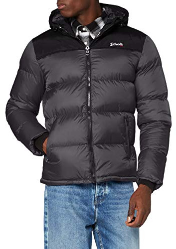 Schott NYC Mixte Utah2 Doudoune, Noir, L EU