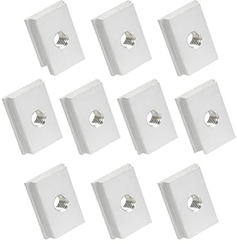 TIMESETL - Tuercas de ranura en T M8 roscadas (30 x 23 mm, 10 unidades)