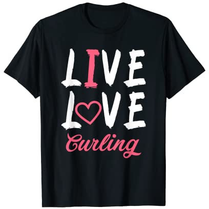 Curling Wintersport Eis Eisstockschiessen Eissport Winter T-Shirt