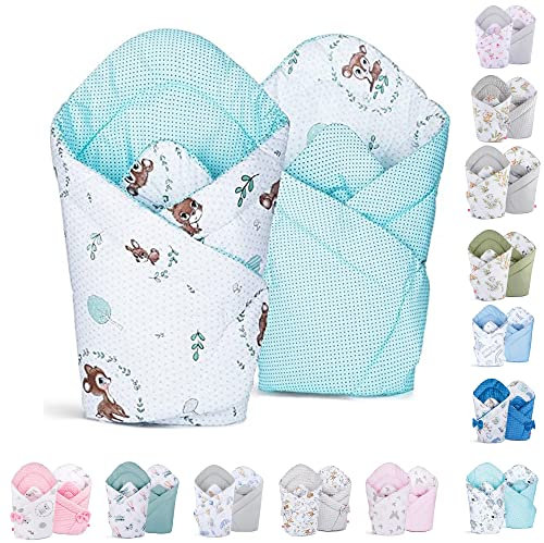 Baby Safe Coperta Fasciatoio Bambino, 100% Cotone Biologico Certificato OEKO-TEX, Copertine Avvolgenti per Neonati