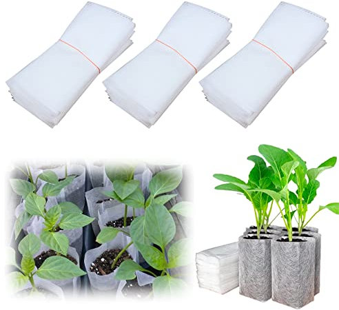 Pflanzbeutel, 300 Stück Pflanzsack aus Vliesstoff, Beutel vlies Pflanzen Biologisch, Tomaten Pflanzbeutel, Pflanzen Wachsen Umwelt Taschen,für Tomaten, Blumen, Pflanzen und Mehr (12 * 15)